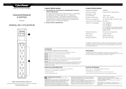 Cyber Power CSB6012 UM FR Manuel utilisateur