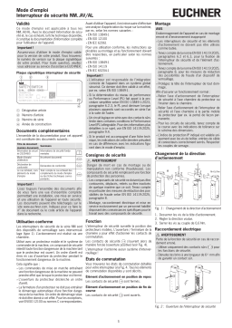 EUCHNER Interrupteur de sécurité NM..AV/AL Mode d'emploi