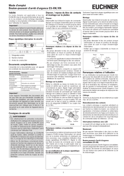 EUCHNER Bouton-poussoir d’arrêt d’urgence ES-XW/XN Mode d'emploi