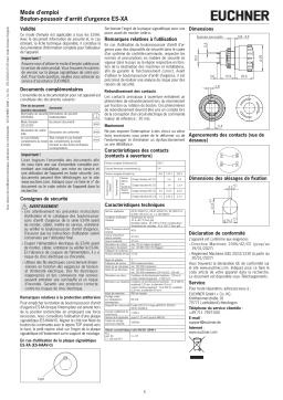 EUCHNER Bouton-poussoir d’arrêt d’urgence ES-XA Mode d'emploi