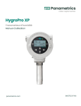Panametrics HygroPro XP Manuel utilisateur