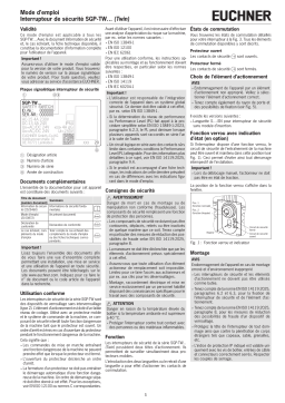 EUCHNER Interrupteur de sécurité SGP-TW… (Twin) Mode d'emploi