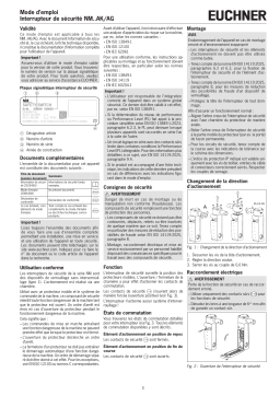 EUCHNER Interrupteur de sécurité NM..AK/AG Mode d'emploi