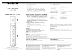 Cyber Power CSB606W UM FR Manuel utilisateur