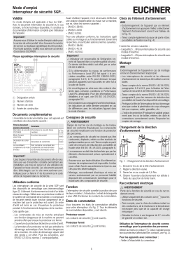 EUCHNER Interrupteur de sécurité SGP... Mode d'emploi