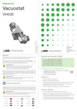 PIAB Vacuostat VS4128 Manuel du propriétaire