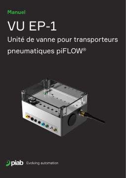 PIAB VU EP-1 Unité de vanne pour transporteurs pneumatiques piFLOW (régulateur entièrement ouvert) Manuel du propriétaire