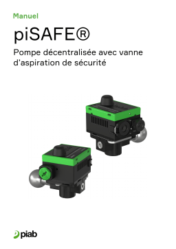 PIAB piSAFE Pompe décentralisée avec vanne d’aspiration de sécurité Manuel du propriétaire