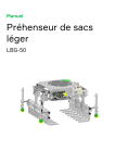 PIAB Pr&eacute;henseur de sacs l&eacute;ger LBG-50 Manuel du propri&eacute;taire