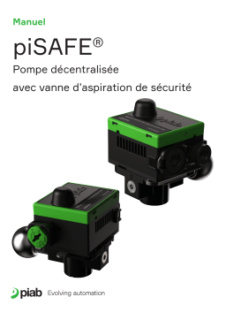 PIAB piSAFE Pompe avec vanne d’aspiration de sécurité Manuel du propriétaire