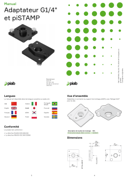 PIAB Adaptateur G1/4" et piSTAMP Manuel du propri&eacute;taire
