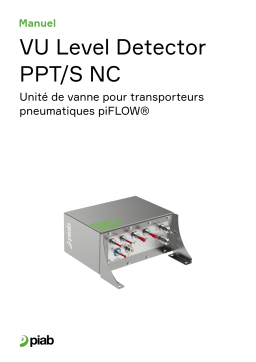 PIAB niveau UV PPT/RS Unité de vanne pour transporteurs pneumatiques piFLOW Manuel du propriétaire