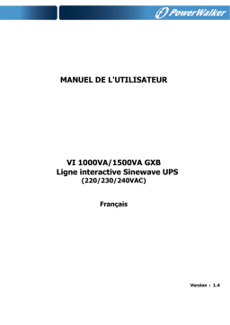 PowerWalker VI 1500 GXB Manuel du propriétaire
