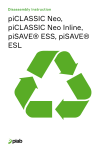 PIAB piCLASSIC Neo, piCLASSIC Neo Inline, piSAVE ESS, piSAVE ESL Manuel utilisateur