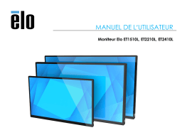 Elo 2410L 24" Monitor Mode d'emploi