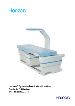 Hologic Horizon Bone Densitometry System Mode d'emploi
