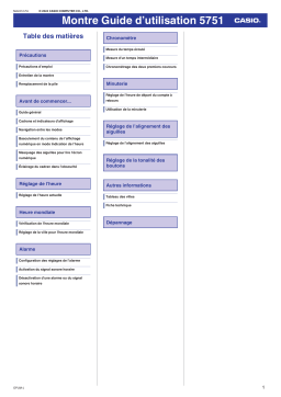 Casio GA-V01A Manuel utilisateur