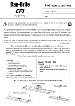 Day-Brite CFI FHG LED High Bay Manuel utilisateur