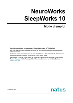 natus NeuroWorks/SleepWorks 10 Mode d'emploi