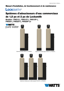 Watts PWS15P-L Guide d'installation