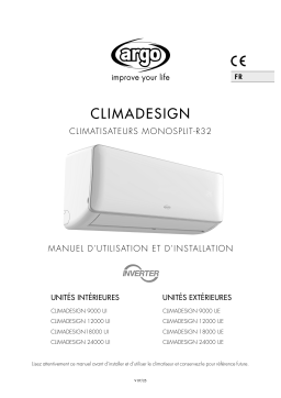 Argo CLIMADESIGN 18000 BTU/H Manuel utilisateur