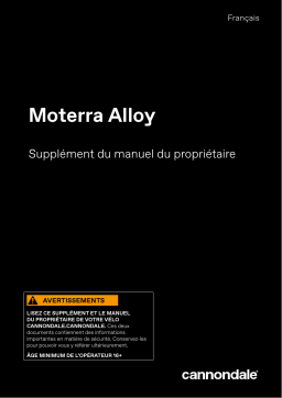 Cannondale Moterra Alloy & EQ Manuel du propriétaire