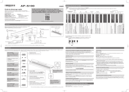 Casio AP-S190 Guide de démarrage rapide