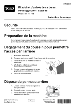 Toro Fuel Shut Off Valve Kit, Ultra Buggy 2500 Guide d'installation