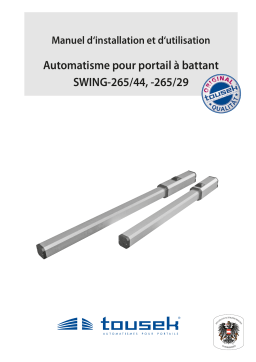 Tousek SWING-265 Manuel du propriétaire