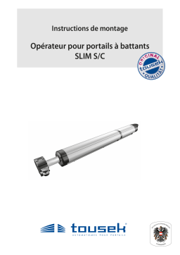 Tousek SLIM-SR-CR Manuel du propriétaire