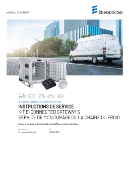 Eberspacher e-connected Gateway S / Cold Chain Monitoring Mode d'emploi
