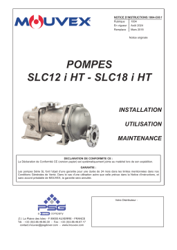 Mouvex 1004-C00 SLC12 i HT SLC18 i HT Manuel utilisateur