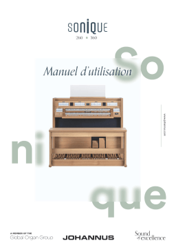 Johannus Sonique 360(i) Manuel utilisateur