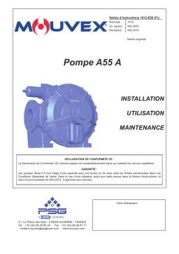 Mouvex 1012-E00 Pompe A55 A Manuel utilisateur