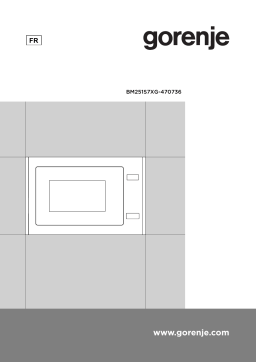 Gorenje XY925Z Une information important