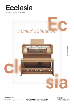 Johannus Ecclesia T355 Manuel utilisateur