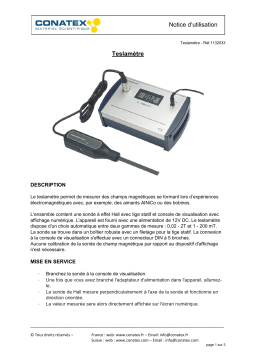 Conatex Teslamètre Manuel du propriétaire