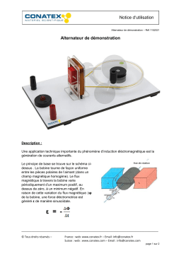Conatex Alternateur de démonstration Manuel du propriétaire