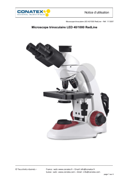 Conatex Microscope Motic RED 223 Manuel du propriétaire