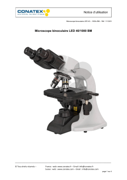 Conatex Microscope binoculaire LED BM Manuel du propriétaire