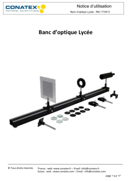 Conatex Banc optique Lycée Manuel du propriétaire