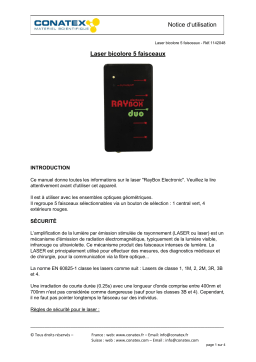 Conatex Laser bicolore 5 faisceaux Manuel du propriétaire