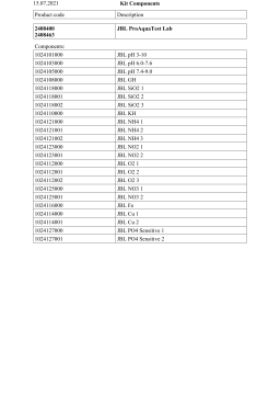 Conatex Analyse de l'eau, 13 tests Manuel du propriétaire