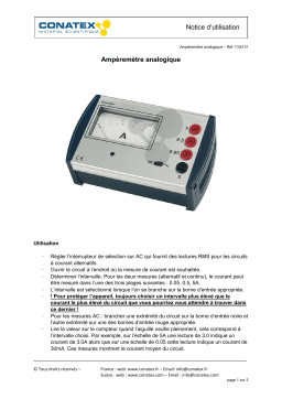 Conatex Ampèremètre analogique Manuel du propriétaire