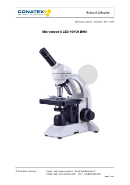 Conatex Microscope Motic BA81A Manuel du propriétaire