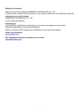 ANCEL AD610 Elite Manuel utilisateur