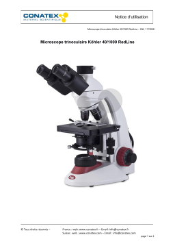Conatex Microscope Motic RED 233 Köhler Manuel du propriétaire