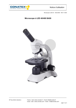 Conatex Microscope Motic BA50 Manuel du propriétaire