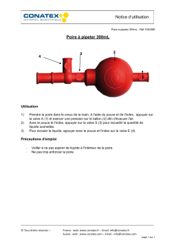 Conatex Poire propipette longue Manuel du propriétaire