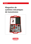 Conatex Mallette p&eacute;dagogique &quot;Transmissions m&eacute;caniques&quot; Manuel du propri&eacute;taire